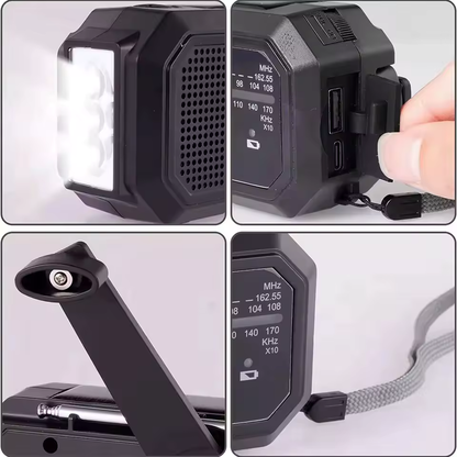 Radio de Emergencia con manivela Solar